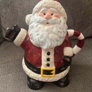 Vintage 2001 Julie Ueland Enesco Santa Holiday Tea Pot Collectable